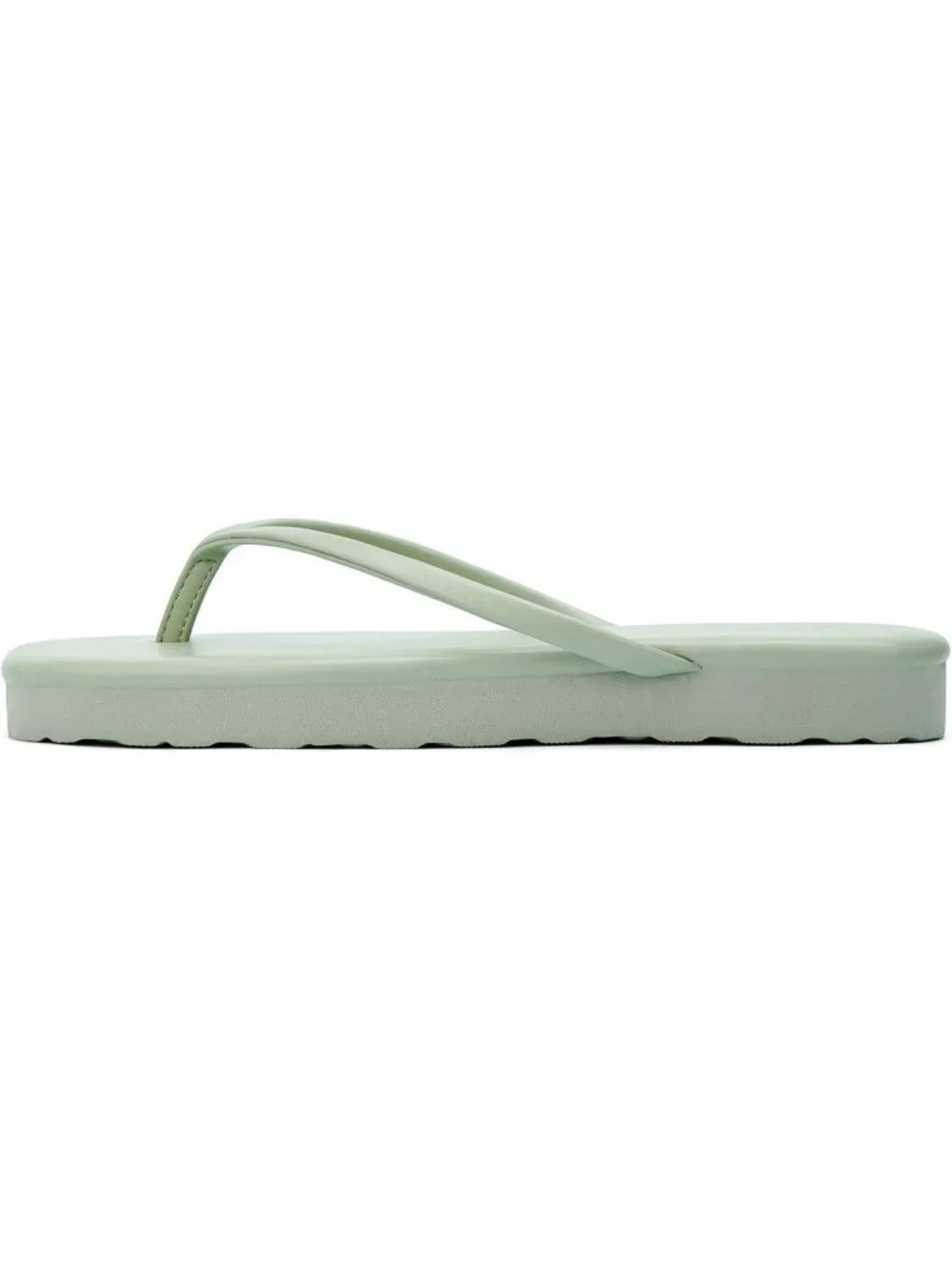 Women's Green Faux Leather Comfortable Square Toe Memory Foam Insole Sandals